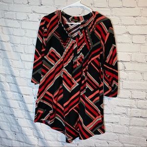 Black and Red Design sweater Shirt Size XL